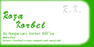 roza korbel business card